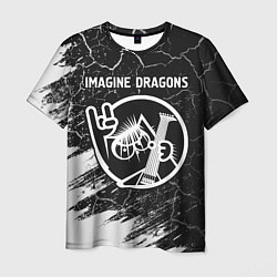 Футболка мужская Imagine Dragons - КОТ - Краски, цвет: 3D-принт