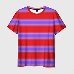 Футболка мужская Striped pattern мягкие размытые полосы красные фио, цвет: 3D-принт