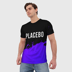 Футболка мужская Placebo Purple Grunge, цвет: 3D-принт — фото 2