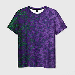 Футболка мужская Marble texture purple green color, цвет: 3D-принт