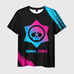 Футболка мужская Brawl Stars Neon Gradient, цвет: 3D-принт