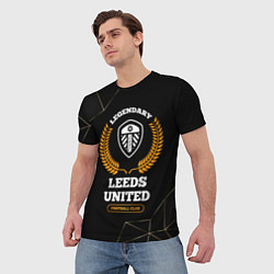 Футболка мужская Лого Leeds United и надпись Legendary Football Clu, цвет: 3D-принт — фото 2