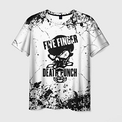 Футболка мужская Five Finger Death Punch - мелкие трещины, цвет: 3D-принт