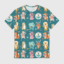 Футболка мужская Звери идут в школу, цвет: 3D-принт