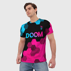 Футболка мужская Doom Neon Gradient, цвет: 3D-принт — фото 2