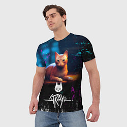 Футболка мужская Stray Cat: Бродячий Кот, цвет: 3D-принт — фото 2