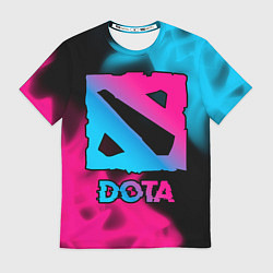 Футболка мужская Dota Neon Gradient, цвет: 3D-принт