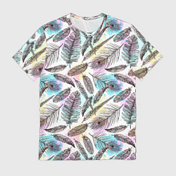 Футболка мужская Текстура перьев, цвет: 3D-принт