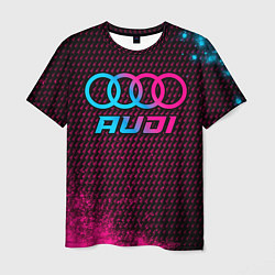 Футболка мужская Audi - neon gradient, цвет: 3D-принт