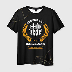 Футболка мужская Barcelona - legendary football club на темном фоне, цвет: 3D-принт