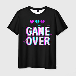 Футболка мужская Game Over Pixels, цвет: 3D-принт