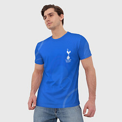 Футболка мужская Tottenham hotspur Голубая абстракция, цвет: 3D-принт — фото 2