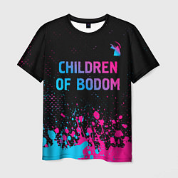 Футболка мужская Children of Bodom - neon gradient: символ сверху, цвет: 3D-принт