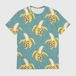Футболка мужская Леопардовый банан паттерн, цвет: 3D-принт