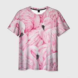 Футболка мужская Pink Flamingos, цвет: 3D-принт