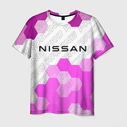 Футболка мужская Nissan pro racing: символ сверху, цвет: 3D-принт