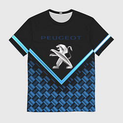 Футболка мужская Peugeot абстракция sport, цвет: 3D-принт