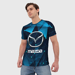 Футболка мужская Mazda - абстракция, цвет: 3D-принт — фото 2
