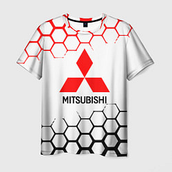 Футболка мужская Mitsubishi - логотип, цвет: 3D-принт