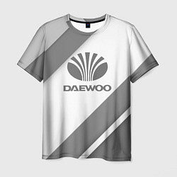 Футболка мужская Daewoo - серые полосы, цвет: 3D-принт