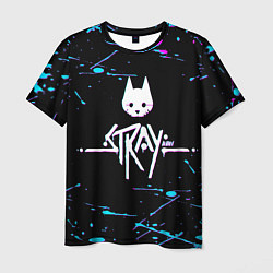 Футболка мужская Stray - краска - neon, цвет: 3D-принт