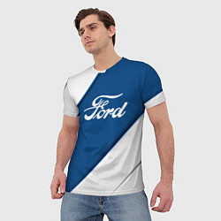 Футболка мужская Ford - СИНЯЯ ПОЛОСА, цвет: 3D-принт — фото 2