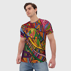 Футболка мужская Психоделический узор, цвет: 3D-принт — фото 2