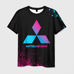 Футболка мужская Mitsubishi - neon gradient, цвет: 3D-принт