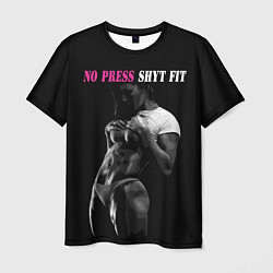Футболка мужская NO PRESS SHYT FIT, цвет: 3D-принт