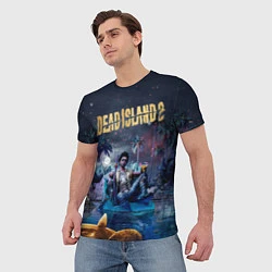 Футболка мужская Dead island 2 герой в ночи, цвет: 3D-принт — фото 2