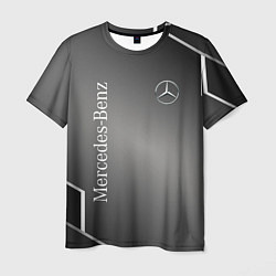 Футболка мужская Mercedes абстракция карбон, цвет: 3D-принт