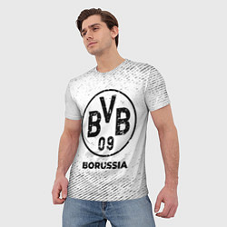 Футболка мужская Borussia с потертостями на светлом фоне, цвет: 3D-принт — фото 2