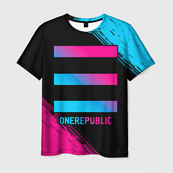 Футболка мужская OneRepublic - neon gradient, цвет: 3D-принт
