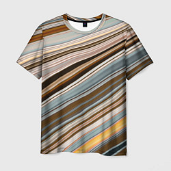 Футболка мужская Colored wavy lines, цвет: 3D-принт