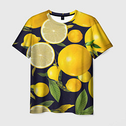 Футболка мужская Лимонные дольки, цвет: 3D-принт