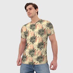 Футболка мужская Пальмы и гепард узор, цвет: 3D-принт — фото 2