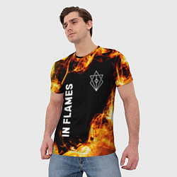 Футболка мужская In Flames и пылающий огонь, цвет: 3D-принт — фото 2