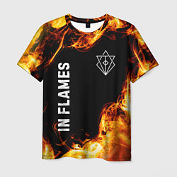Футболка мужская In Flames и пылающий огонь, цвет: 3D-принт