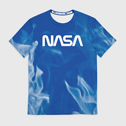 Футболка мужская Nasa - пламя, цвет: 3D-принт
