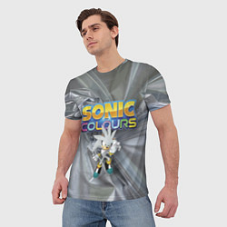 Футболка мужская Silver Hedgehog - Sonic - Video Game, цвет: 3D-принт — фото 2