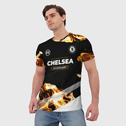 Футболка мужская Chelsea legendary sport fire, цвет: 3D-принт — фото 2