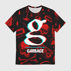 Футболка мужская Garbage rock glitch, цвет: 3D-принт