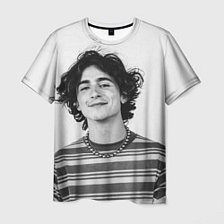 Футболка мужская Timothee Chalamet black white photo, цвет: 3D-принт