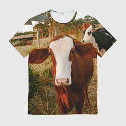 Футболка мужская Милая коровка, цвет: 3D-принт
