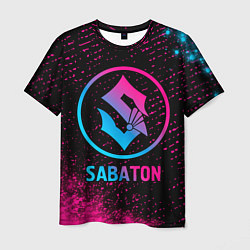 Футболка мужская Sabaton - neon gradient, цвет: 3D-принт