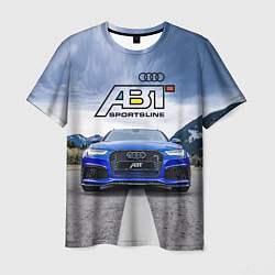 Футболка мужская Audi ABT - sportsline на трассе, цвет: 3D-принт