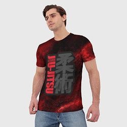 Футболка мужская Jiu-Jitsu Bazilian Black-Red, цвет: 3D-принт — фото 2