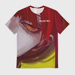 Футболка мужская Человек-бензопила взгляд Макимы, цвет: 3D-принт
