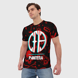 Футболка мужская Pantera rock glitch, цвет: 3D-принт — фото 2