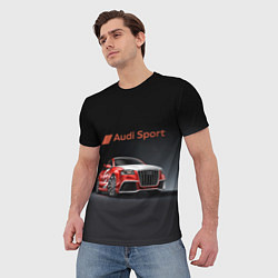 Футболка мужская Audi sport - racing team, цвет: 3D-принт — фото 2